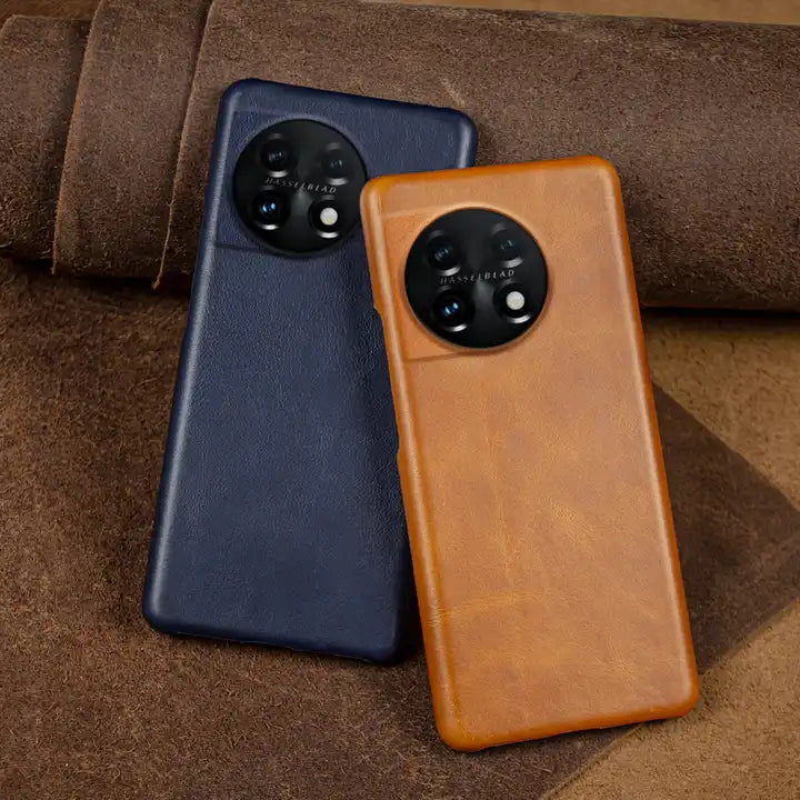 Genuine Leather Retro Matte Oil Wax Case - OnePlus 11R