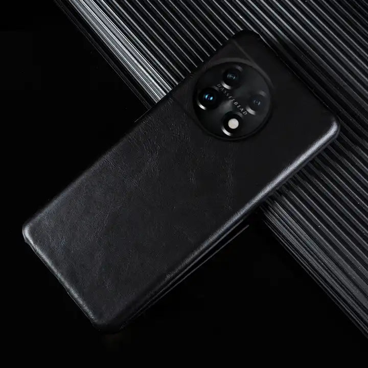 Genuine Leather Retro Matte Oil Wax Case - OnePlus 11R