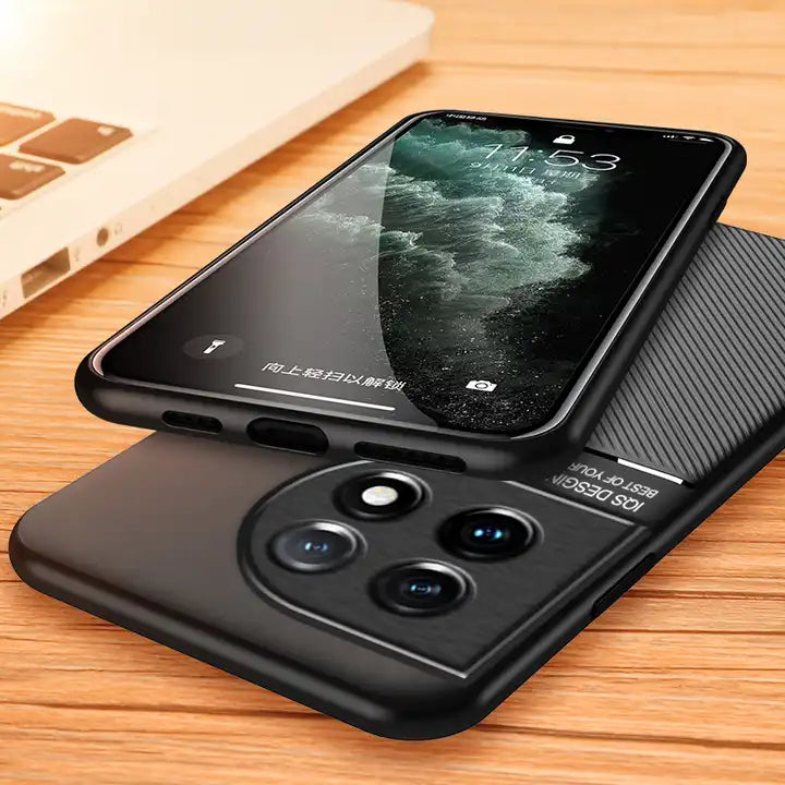 New Fashion Lens Protective Luxury Silicone Magnetic Holder Case - OnePlus 11R