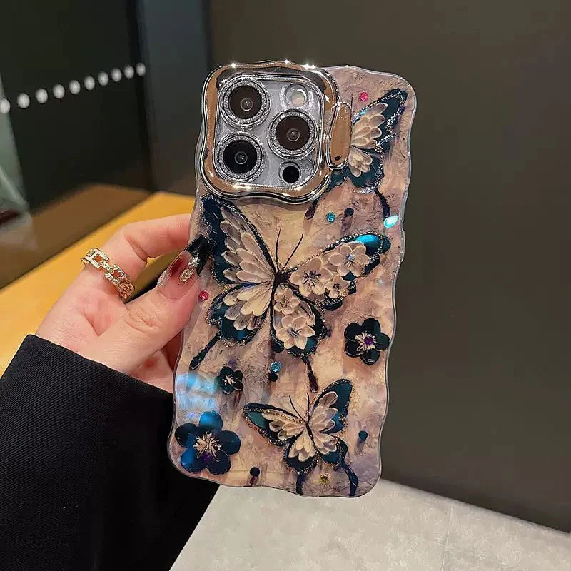 3D Butterfly Glossy Finish Case - iPhone