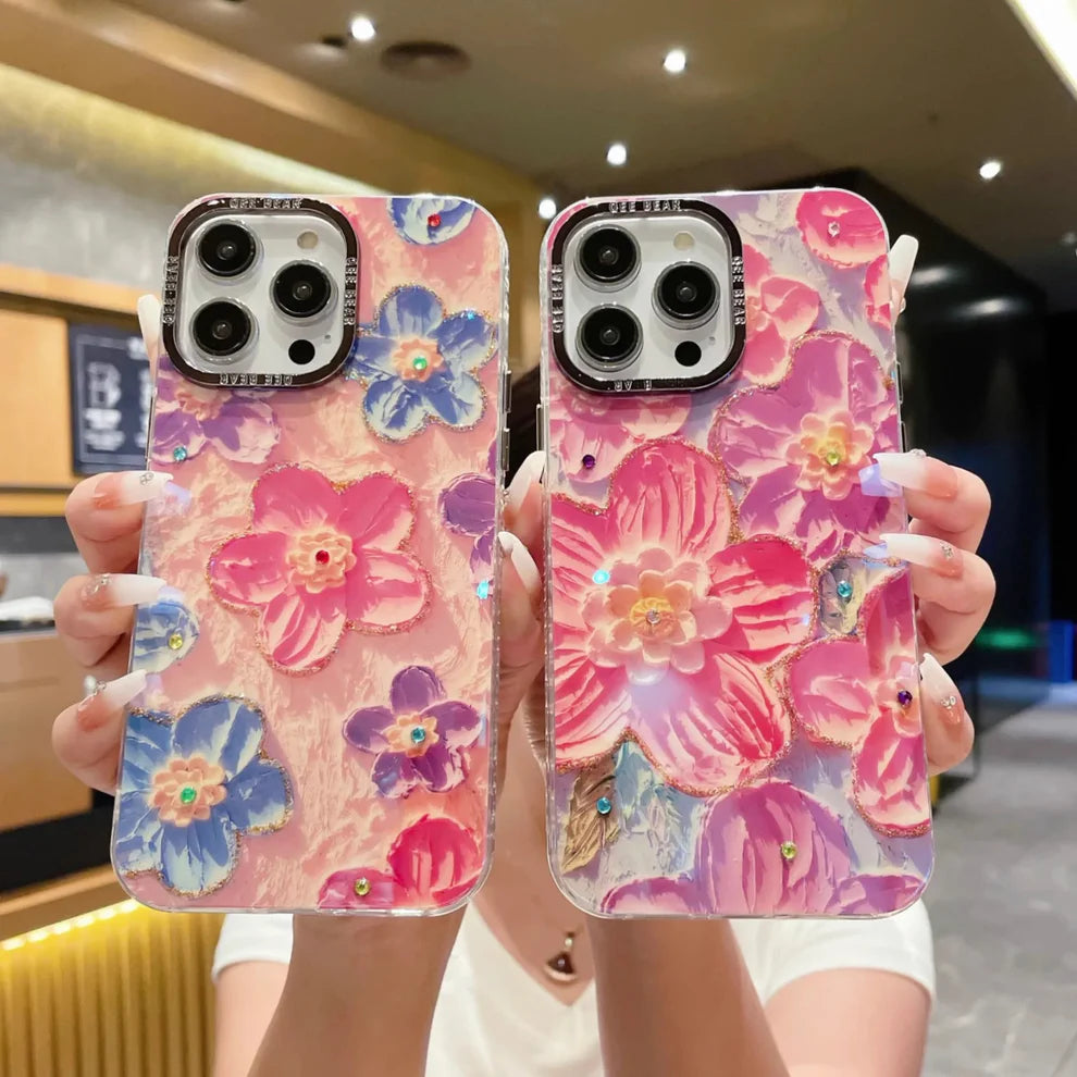 Radiant Flower Oil Painting Case - iPhone