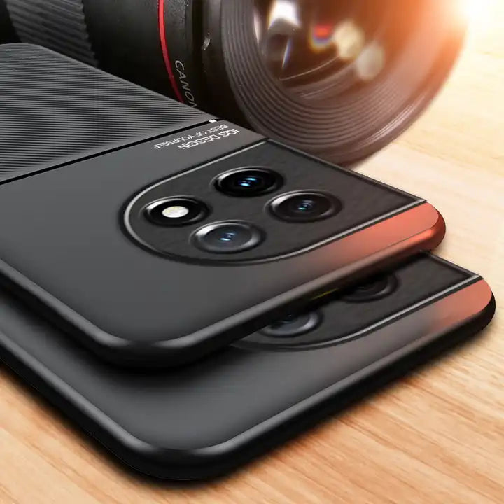 New Fashion Lens Protective Luxury Silicone Magnetic Holder Case - OnePlus 11R