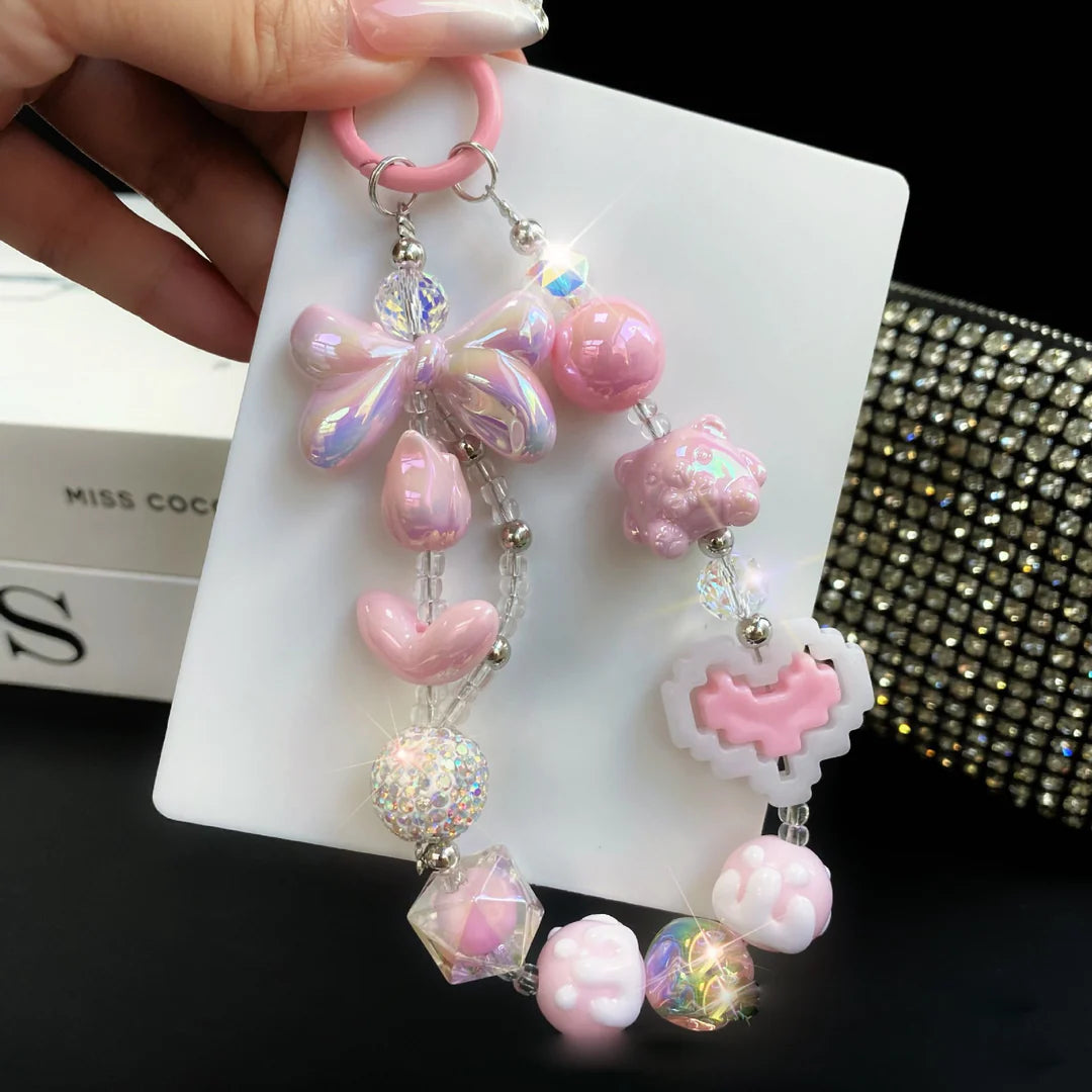 Cute Pink Phone Charm