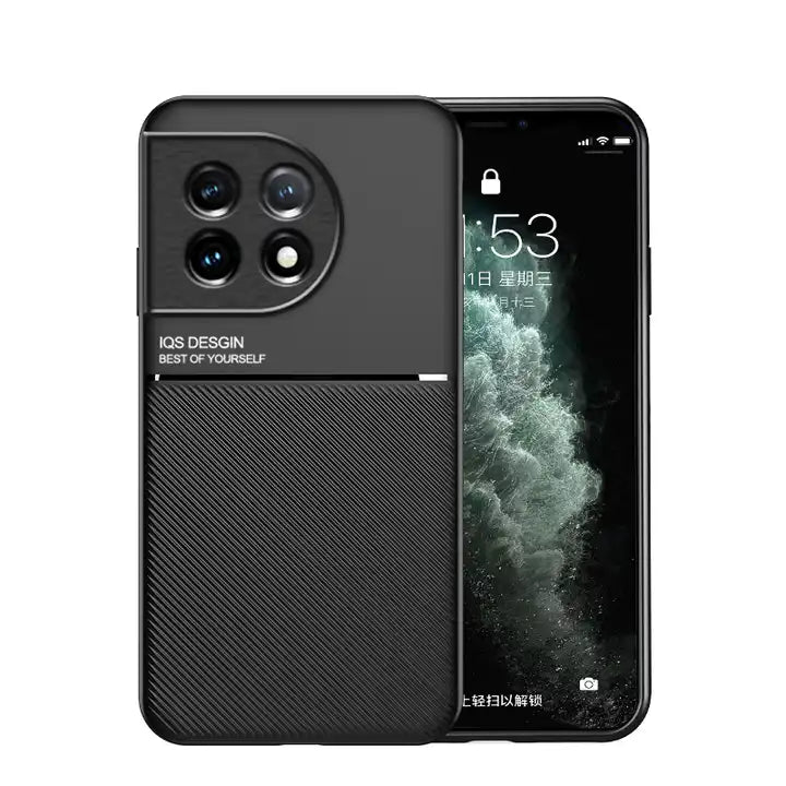 New Fashion Lens Protective Luxury Silicone Magnetic Holder Case - OnePlus 11R