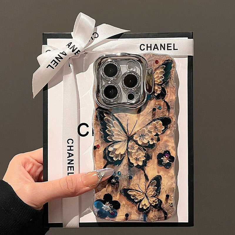 3D Butterfly Glossy Finish Case - iPhone