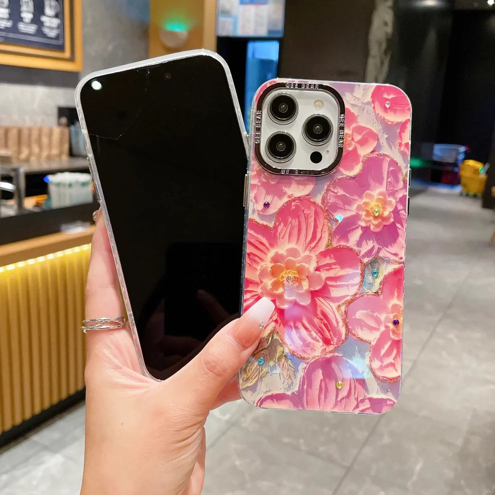 Radiant Flower Oil Painting Case - iPhone