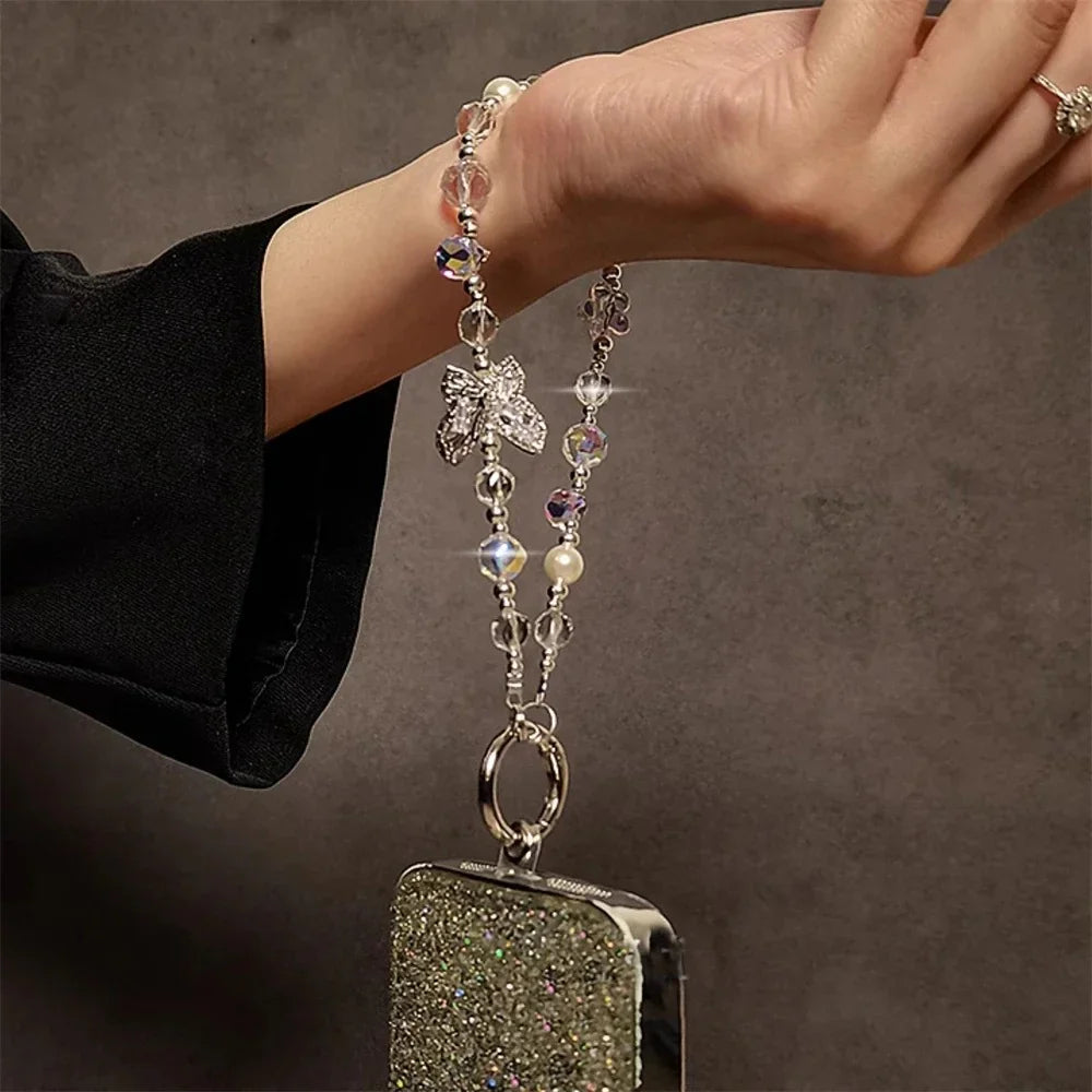 Luxe Diamond Butterfly Phone Charm