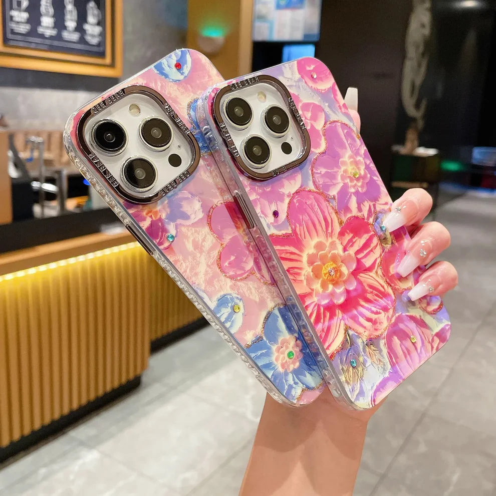Radiant Flower Oil Painting Case - iPhone