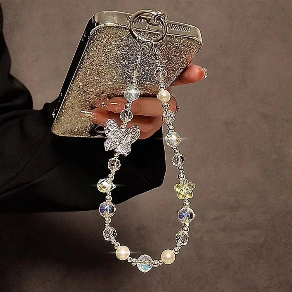 Luxe Diamond Butterfly Phone Charm