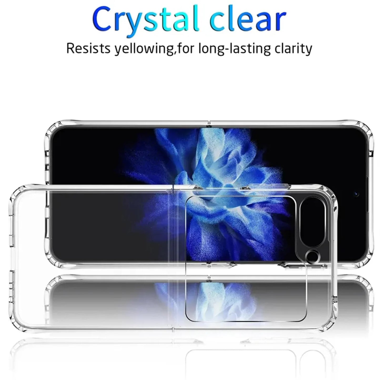 Thin Translucent Hard PC with Non-Slip Grip Protective Phone Cover for Galaxy Z Flip5