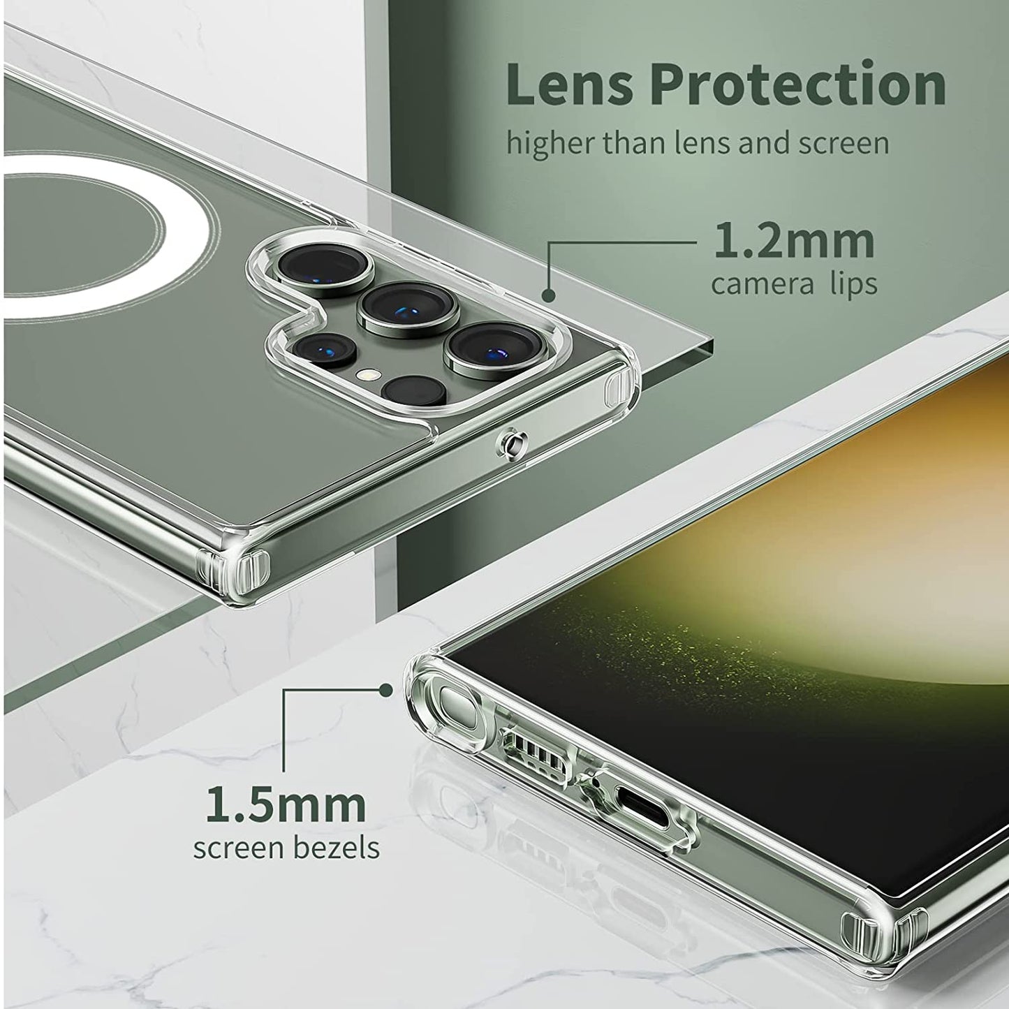 Magsafe Transparent Hard PC Back Case For Galaxy S Series