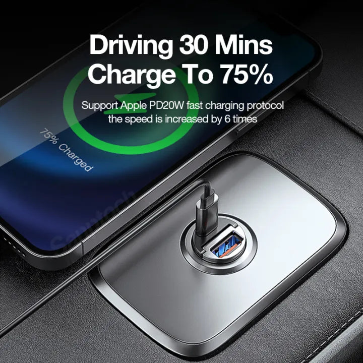 USB C Adapter Mini Car Charger (1 Year Warranty) - Buy 1 Get 1 Free (Auto Applied)