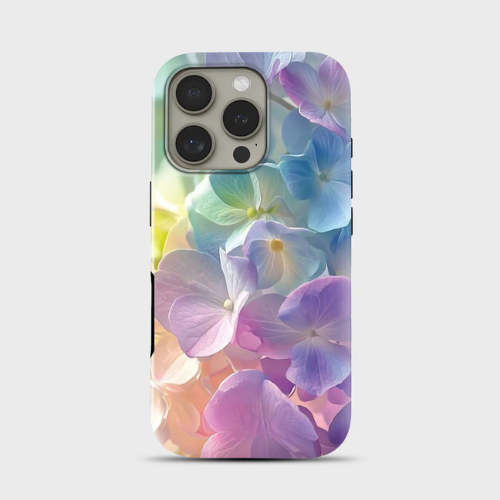 Multi Colour French Hydrangea Flower Phone Case - iPhone