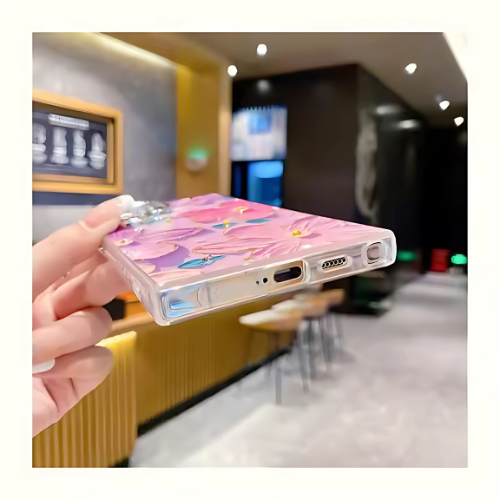 Luxury Colourful Oil Painting Flower Case - Samsung