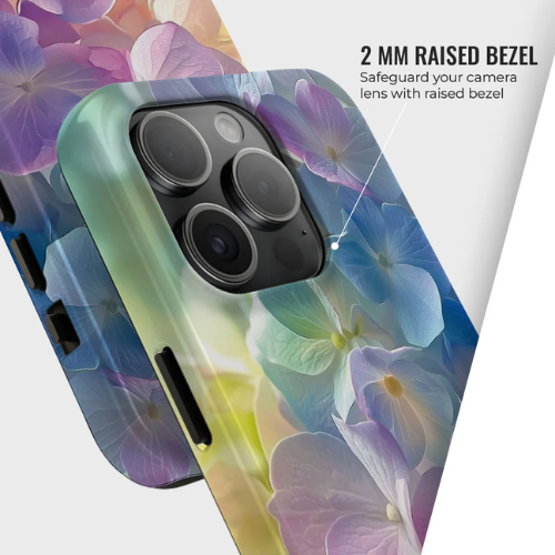 Multi Colour French Hydrangea Flower Phone Case - iPhone