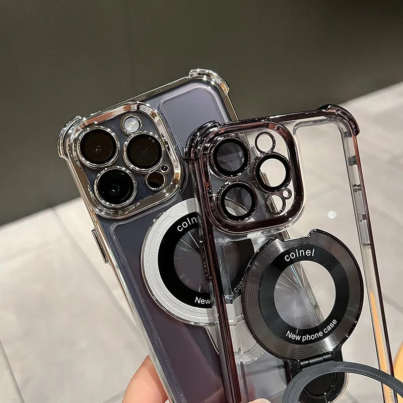Elegant Transparent Stand Case - iPhone