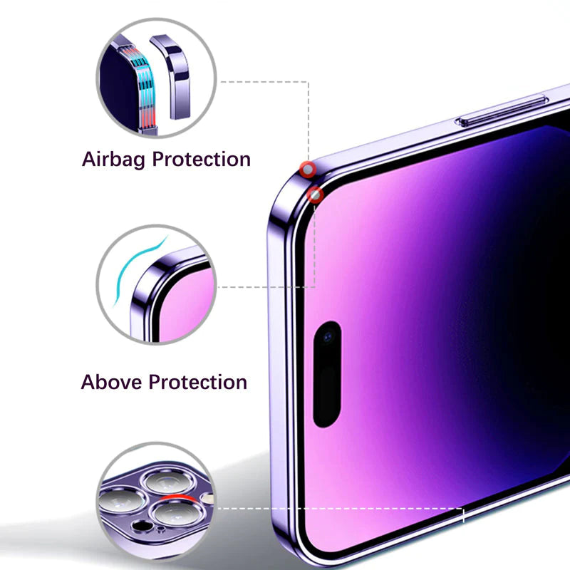 IPHONE 14 SERIES ELECTROPLATING CASE WITH LENS PROTECTION