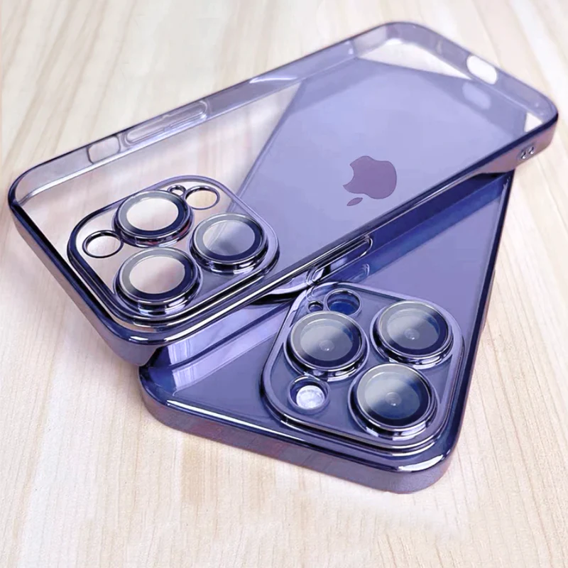 IPHONE 14 SERIES ELECTROPLATING CASE WITH LENS PROTECTION