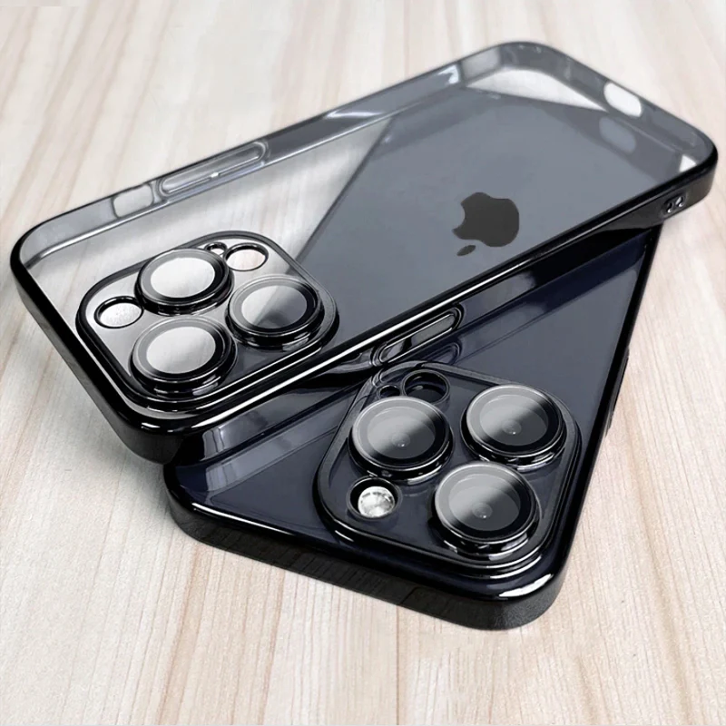 IPHONE 14 SERIES ELECTROPLATING CASE WITH LENS PROTECTION