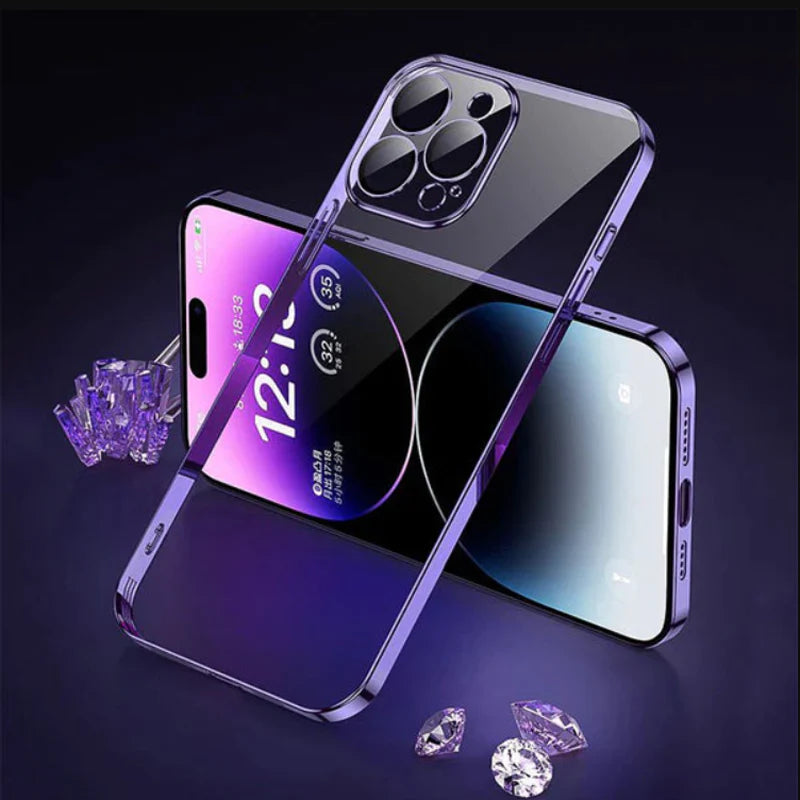 IPHONE 14 SERIES ELECTROPLATING CASE WITH LENS PROTECTION