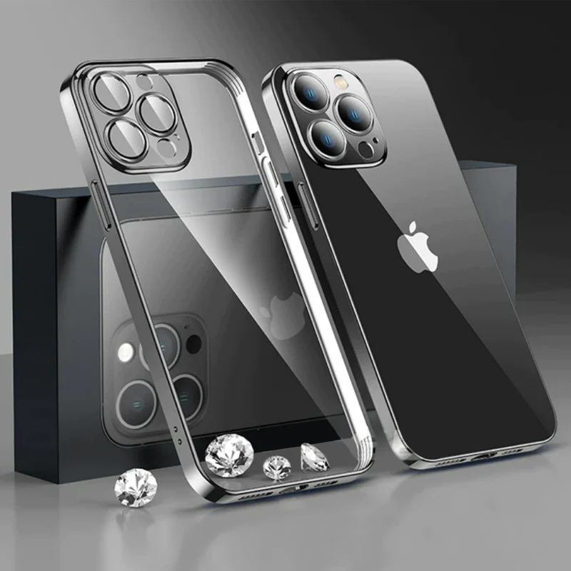 IPHONE 14 SERIES ELECTROPLATING CASE WITH LENS PROTECTION