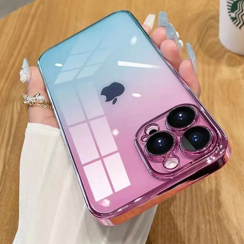 IPHONE 14 SERIES ELECTROPLATING CASE WITH LENS PROTECTION