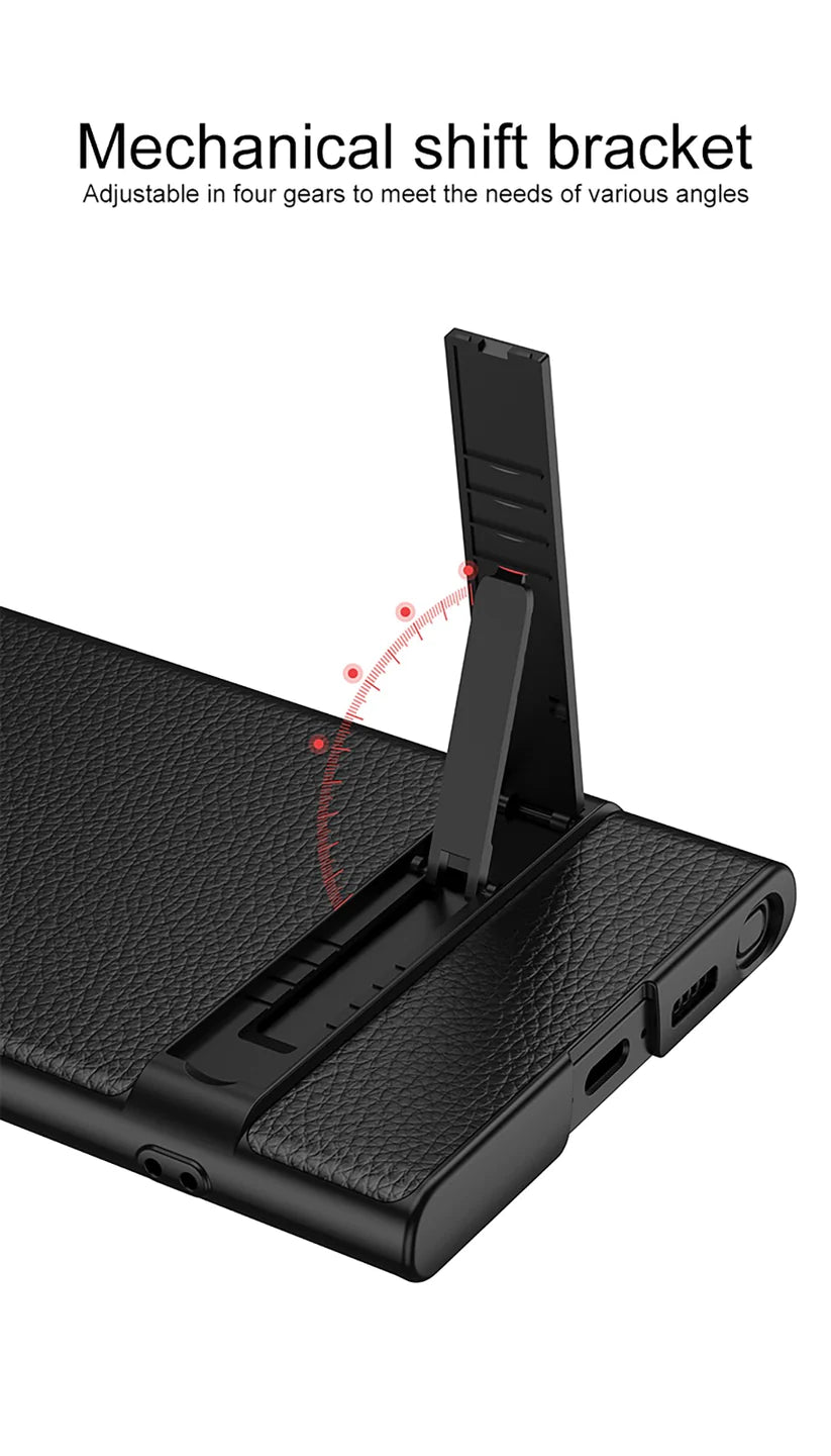 Luxury Leather Side Stand Case For Galaxy S23 Ultra