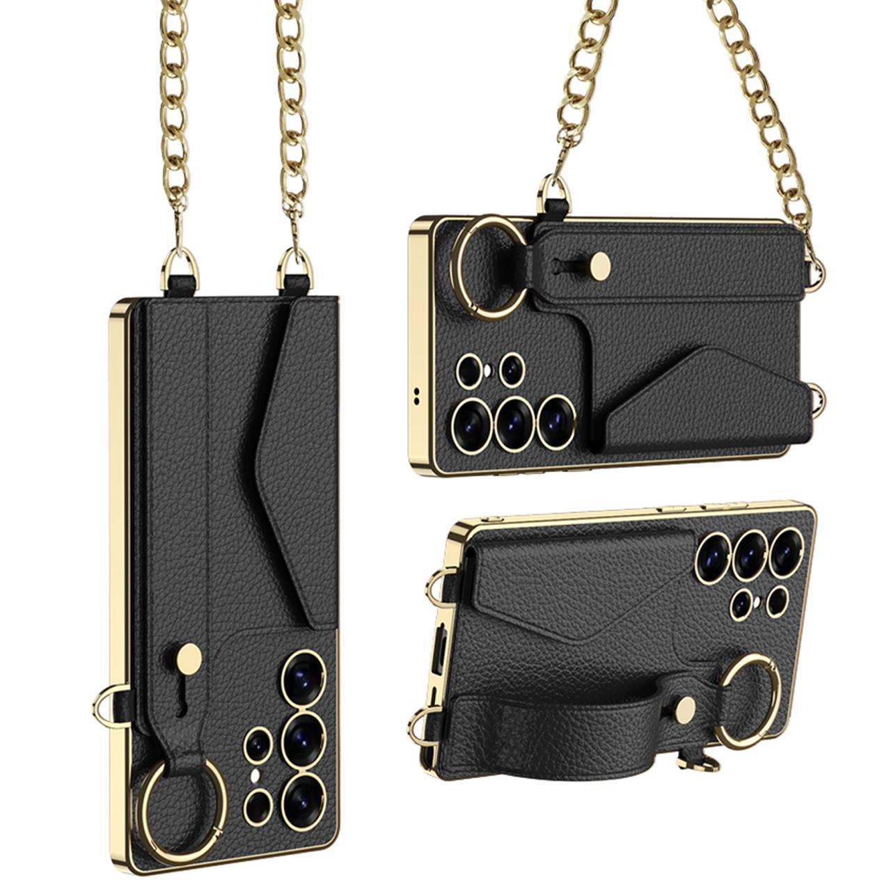 Luxury Antic Designer Leather Wallet Phone Case- Samsung
