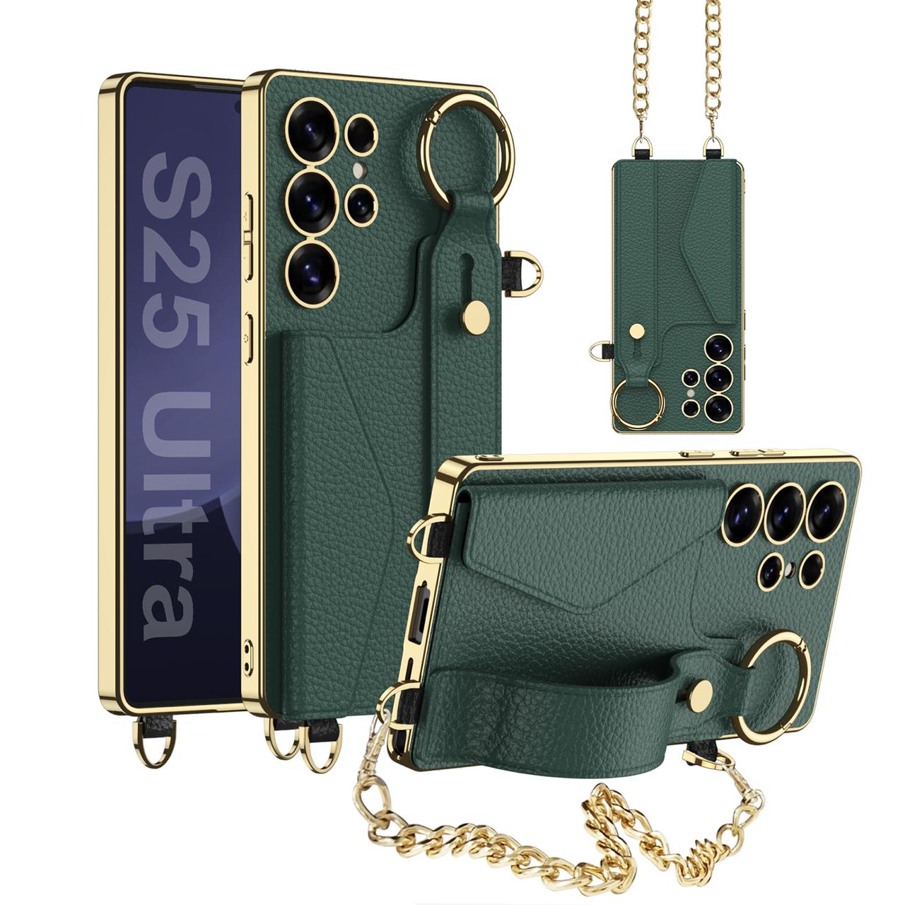 Luxury Antic Designer Leather Wallet Phone Case- Samsung