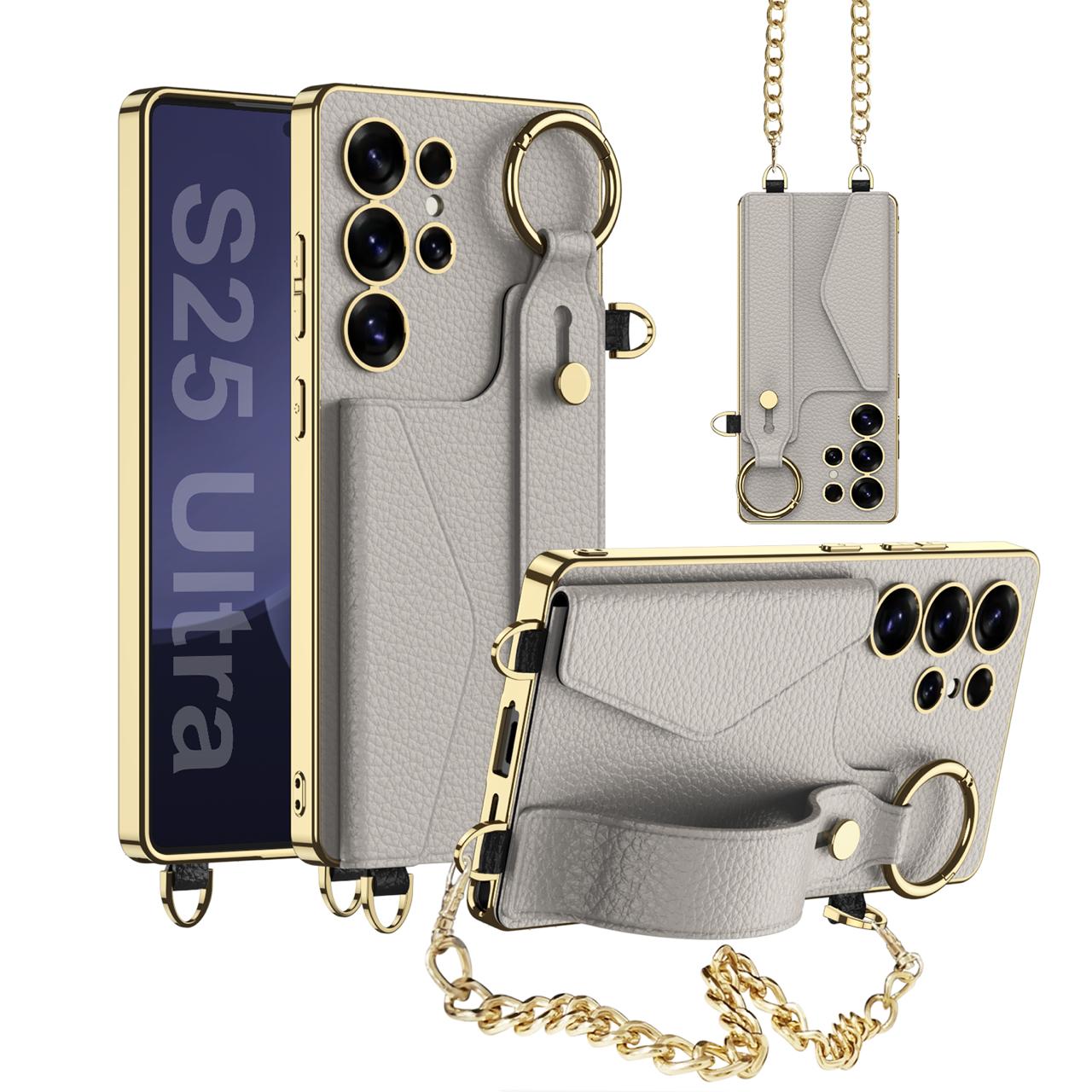 Luxury Antic Designer Leather Wallet Phone Case- Samsung