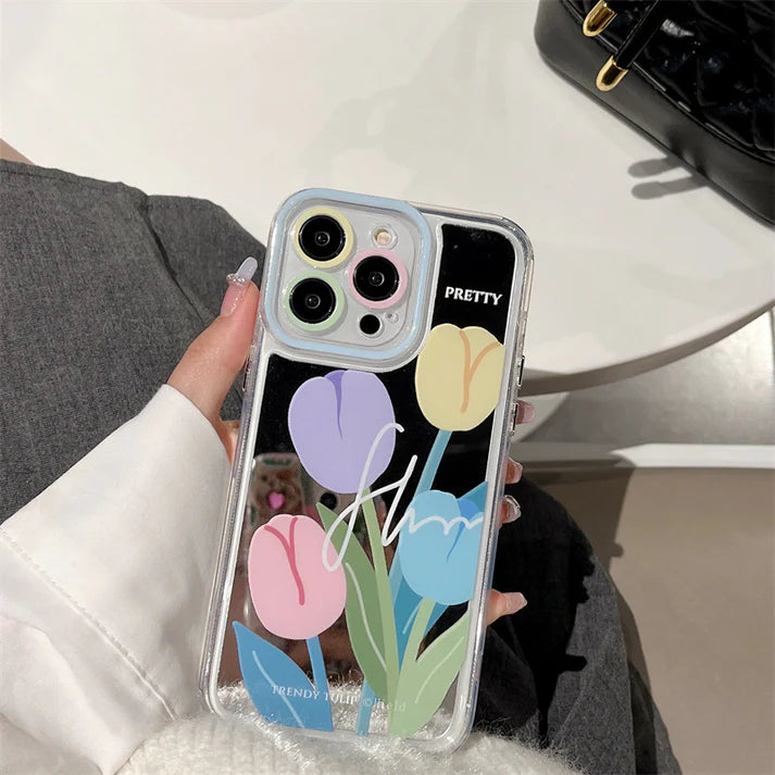 Elegant Tulip Floral Case - iPhone