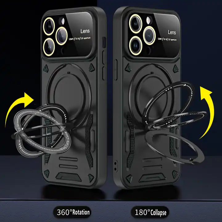 Multifunctional Magnetic Lens Protect Holder case for iPhone 15 Pro max