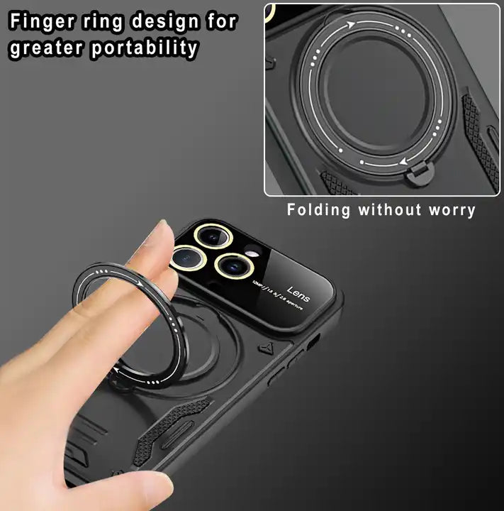 Multifunctional Magnetic Lens Protect Holder case for iPhone 15 Pro max