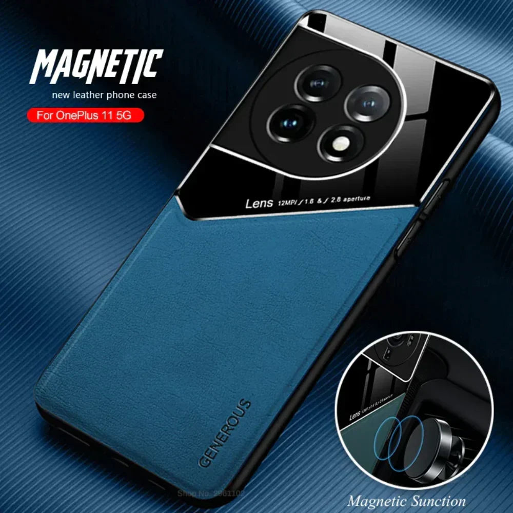 Vintage Luxury Leather Magnetic Case - OnePlus
