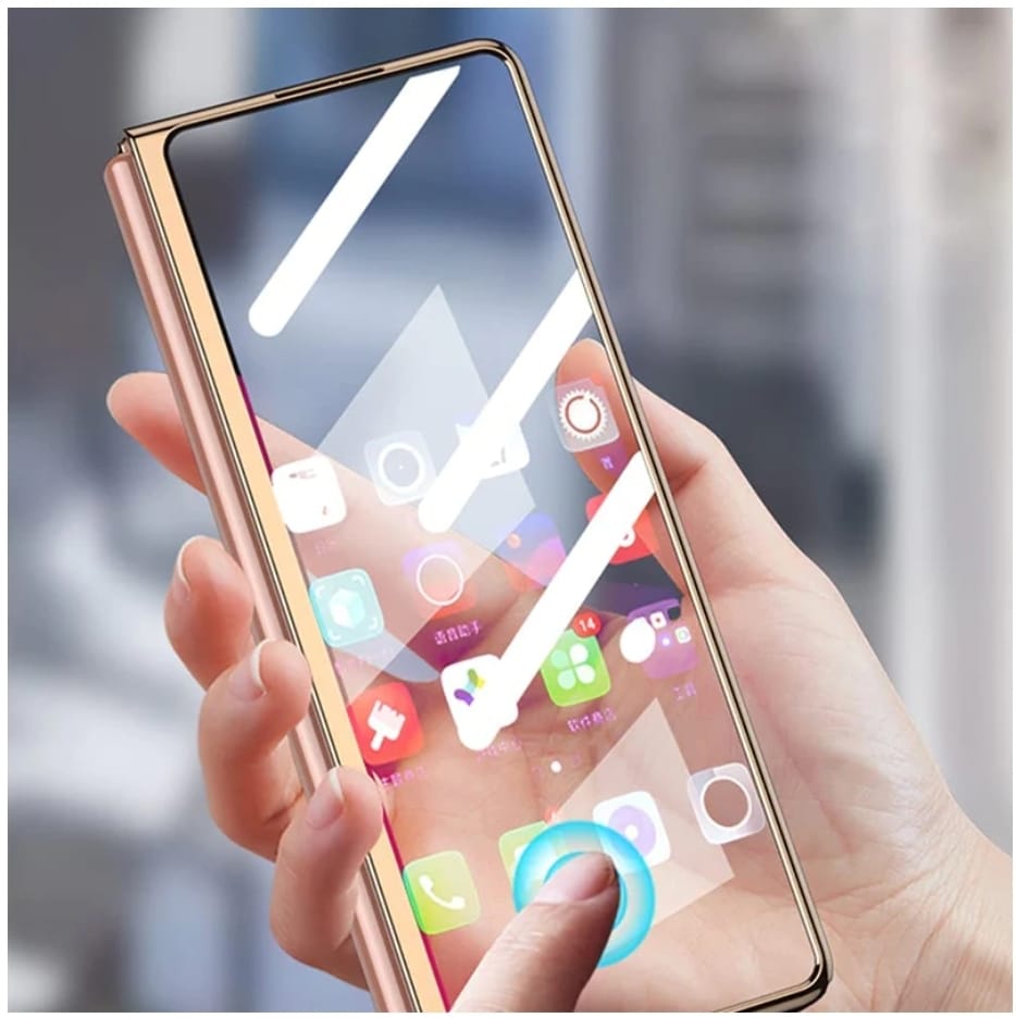 Galaxy Z Fold Series Lion Pattern Glass Cover Case