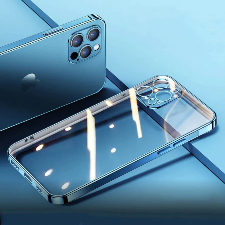 iPhone 11 All Series Electroplating Silicone Transparent Glitter Case