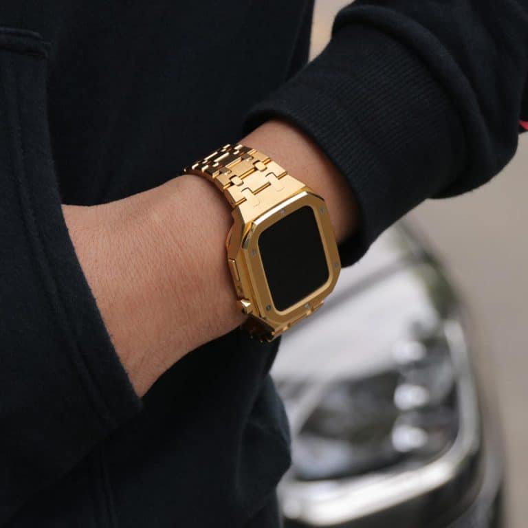Premium Luxury Stainless Steel & Modification Kit Metal Case Straps For Smart Watch ( 44MM 45MM)