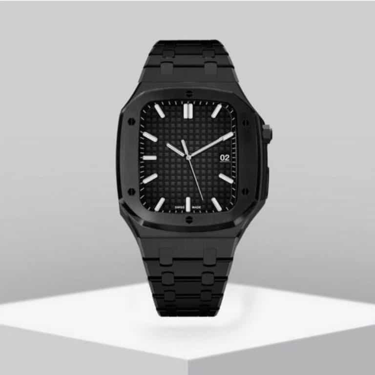 Premium Luxury Stainless Steel & Modification Kit Metal Case Straps For Smart Watch ( 44MM 45MM)