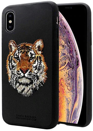 IPHONE XR BARBARA LEATHER CASE - TIGER