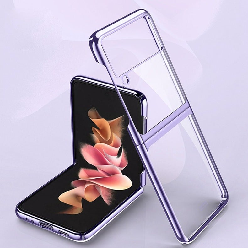 Galaxy Z Flip3 Transparent Glitter Case