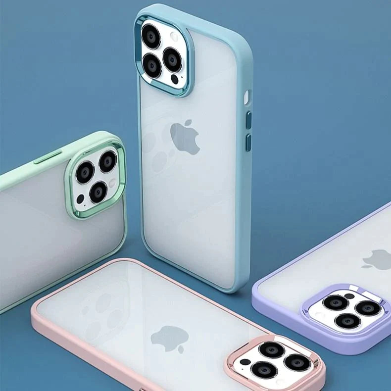 Transparent Shockproof Bumper Case For iPhone Series