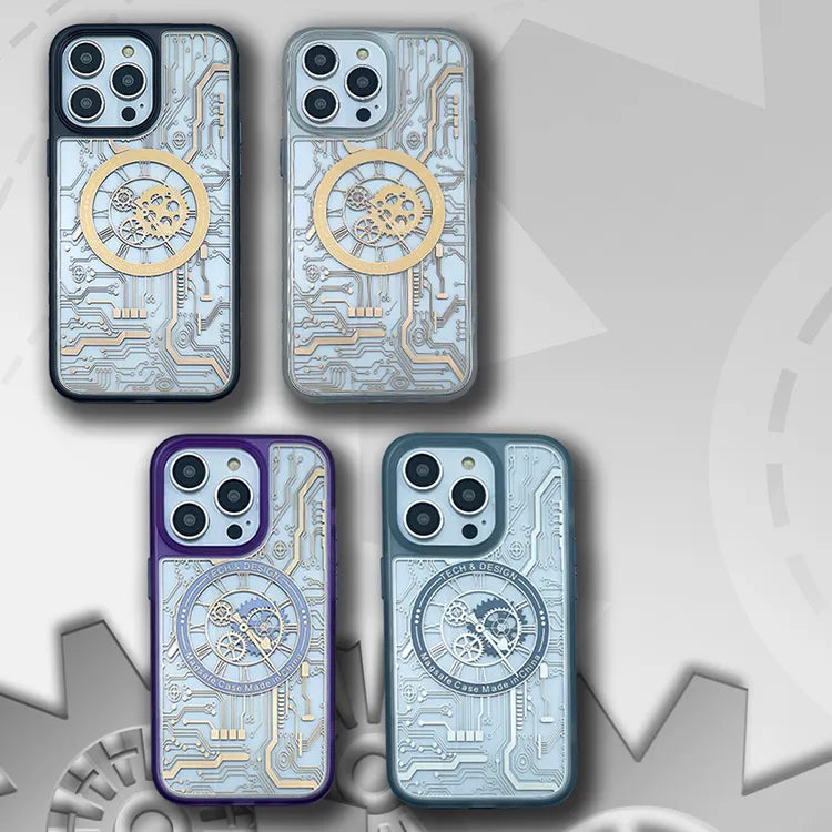 iPhone 14 Series Mechanical Design MagSafe Transparent Case