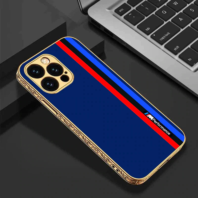 Designer Glass Back Case/Cover for Apple iPhone 13-Series(Blue-Multicolor)