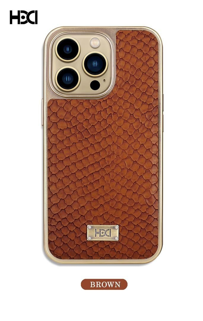 PU Leather Crocodile Pattern Protective Back Case For iPhone Series