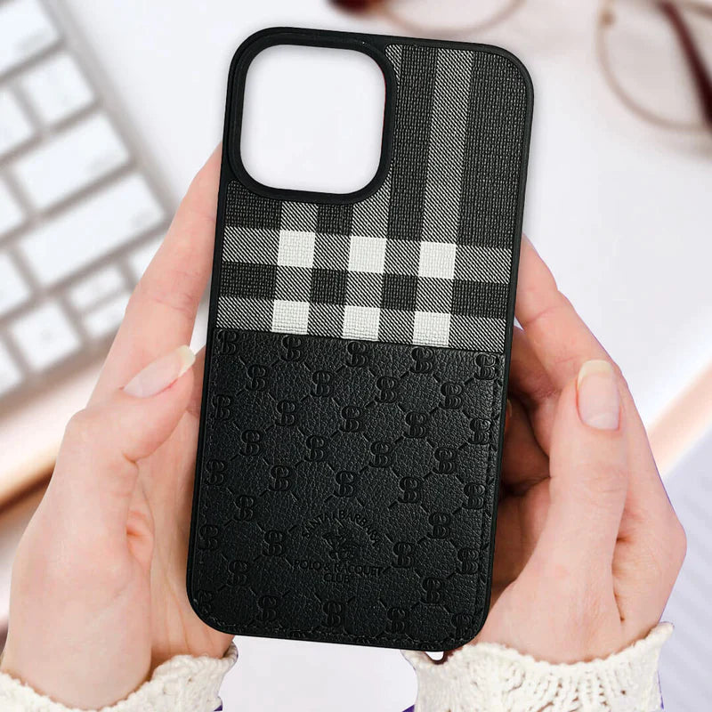 Santa Barbara Polo Club Genuine Leather Back Case/Cover For iPhone 14 Series