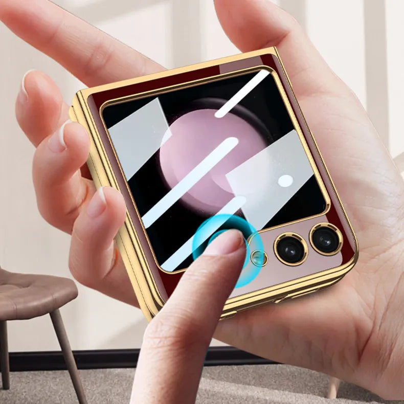 Samsung Galaxy Z Flip 5 Deer Pattern Glass Case