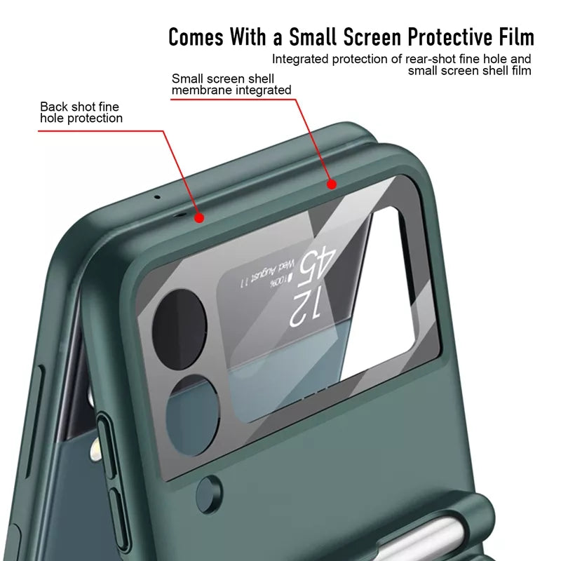 Magnetic Hard PC Matte Shockproof Protective Back Cover with Pen Slots