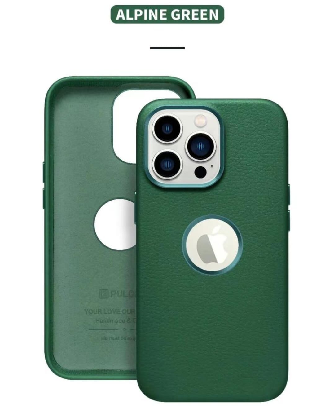 Vegan Leather Case with Logo Cut for iPhone 13 Series