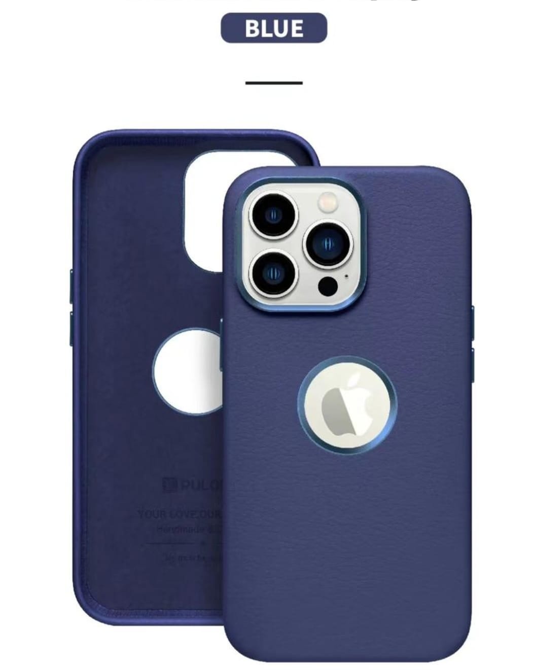 Vegan Leather Case with Logo Cut for iPhone 13 Series