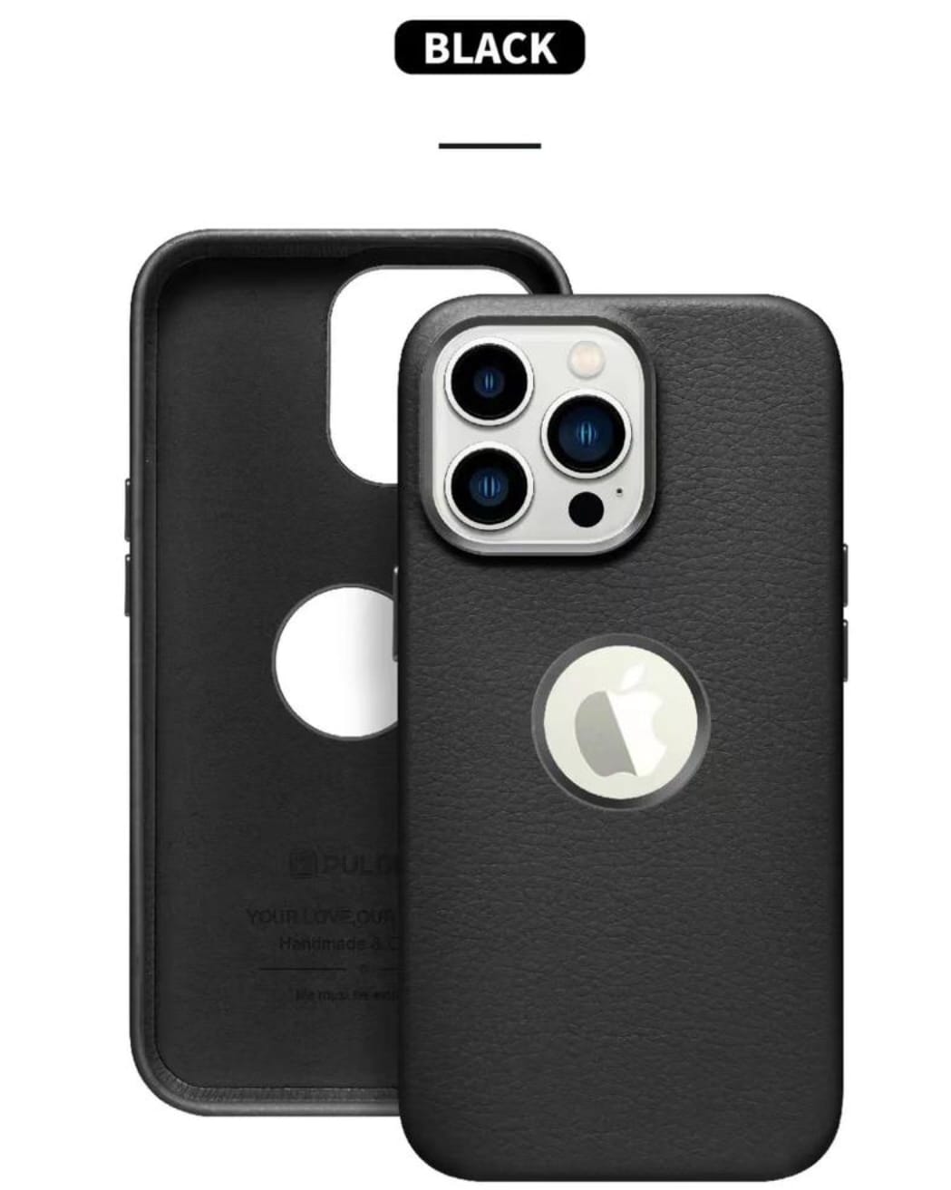 Vegan Leather Case with Logo Cut for iPhone 13 Series